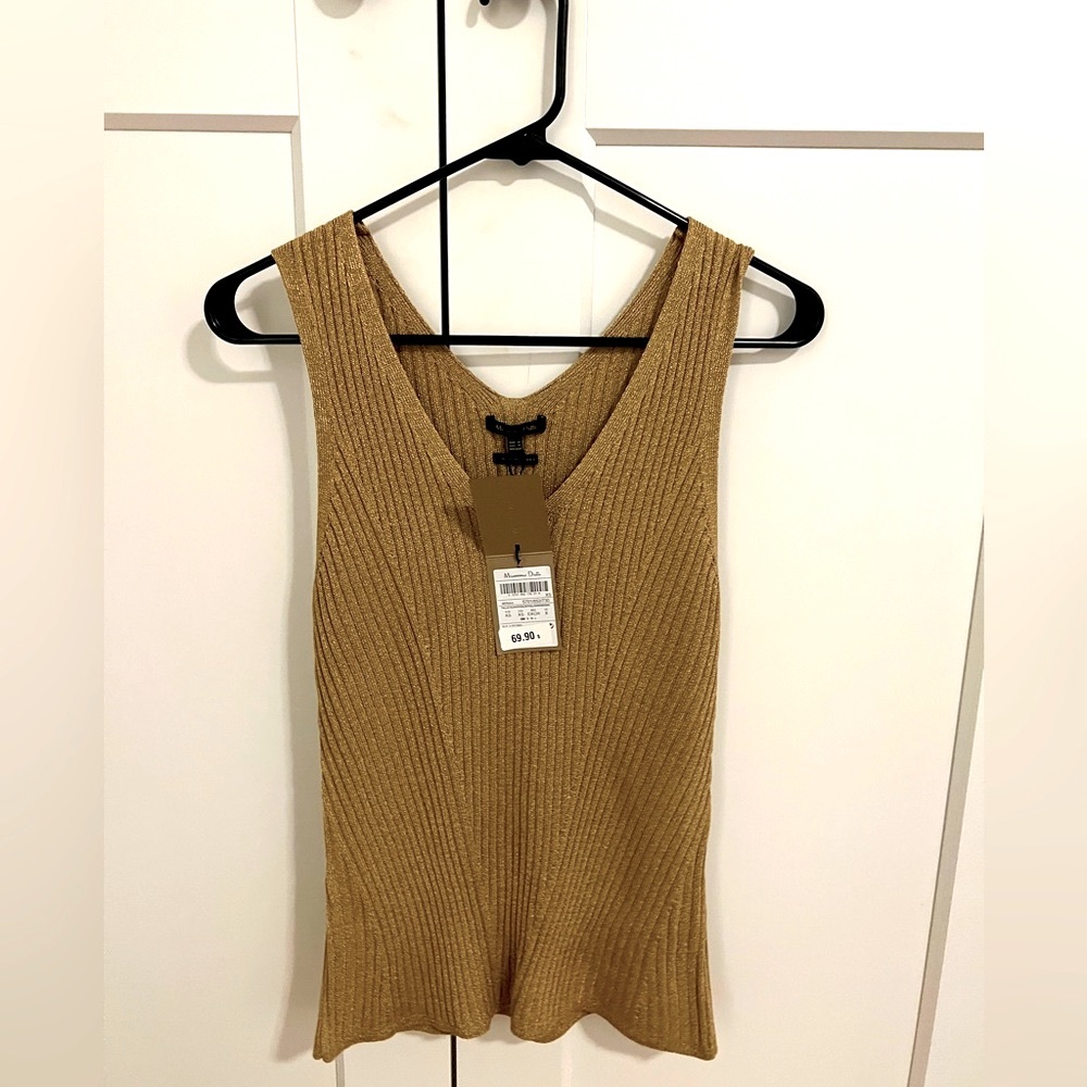 Massimo Dutti ribbed knit top